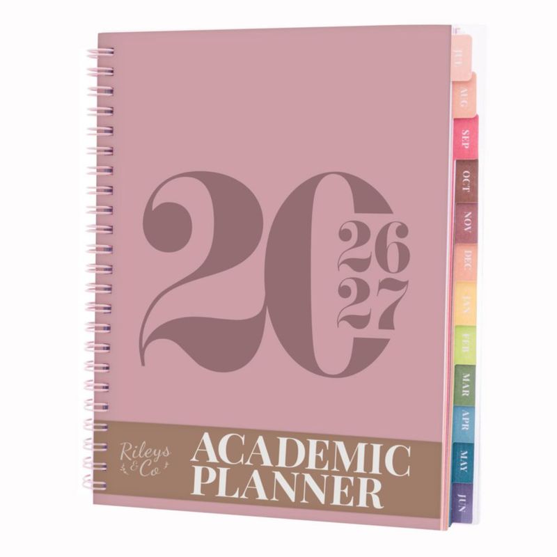 Planificador Rileys & Co 20 cm Rosa 2026‑2027 Diario