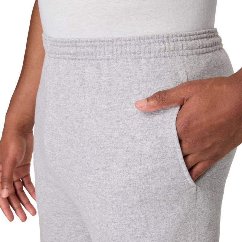 PANTALONES Hanes XXL Forro Polar Ligero Color Acero con Bajo Abierto