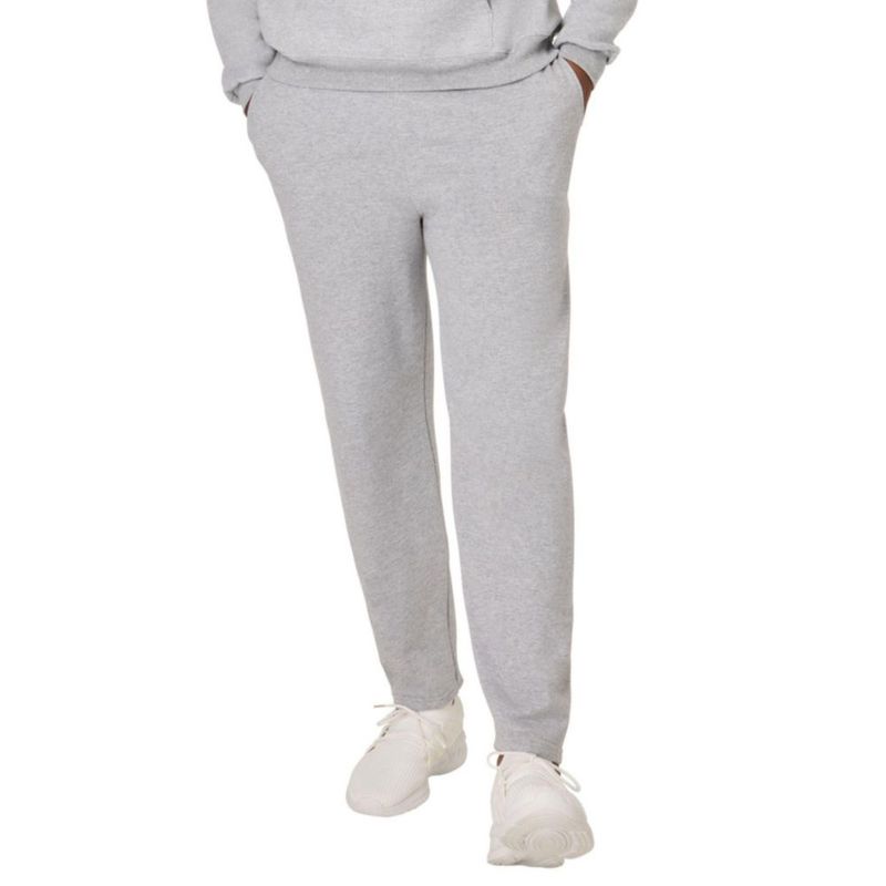 PANTALONES Hanes XXL Forro Polar Ligero Color Acero con Bajo Abierto