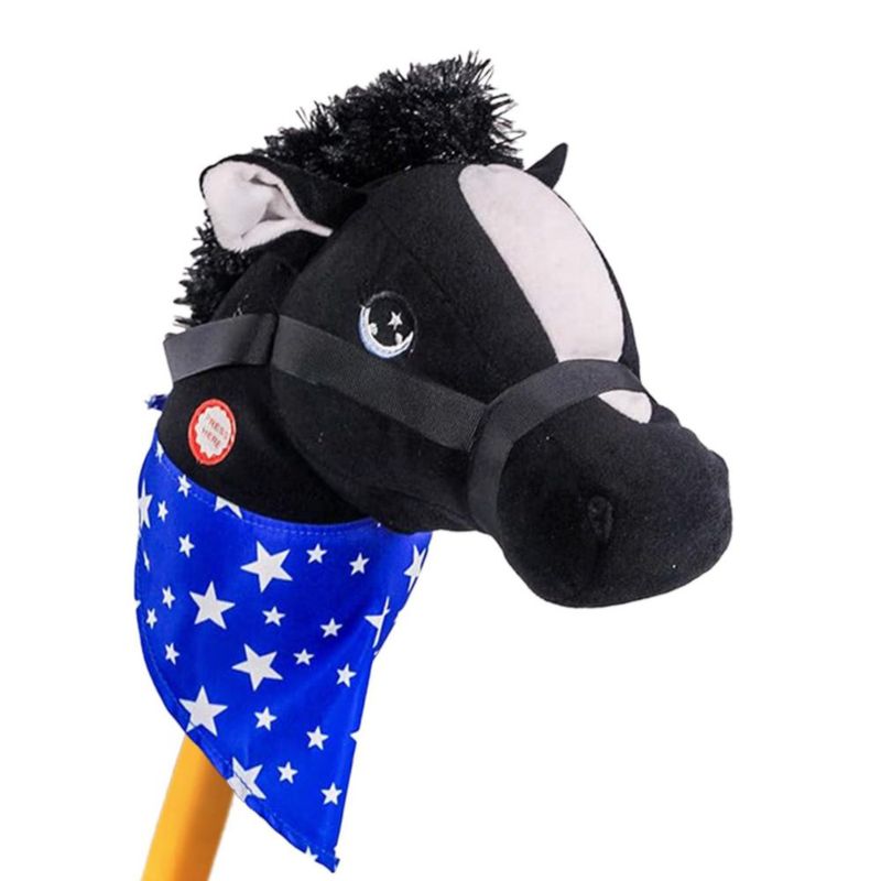 Stick Animal PonyLand Music Black Horse con música de más de 3 años