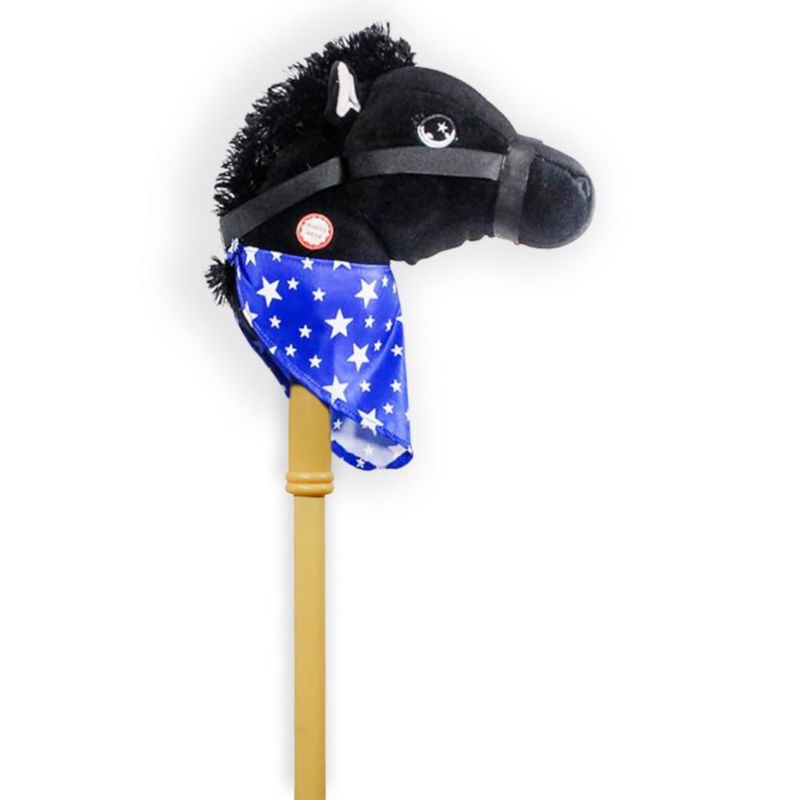 Stick Animal PonyLand Music Black Horse con música de más de 3 años