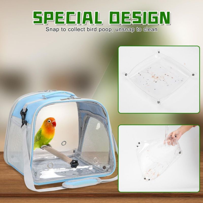 Transportín para Aves Suertree 32x29x28 cm Azul Ligero