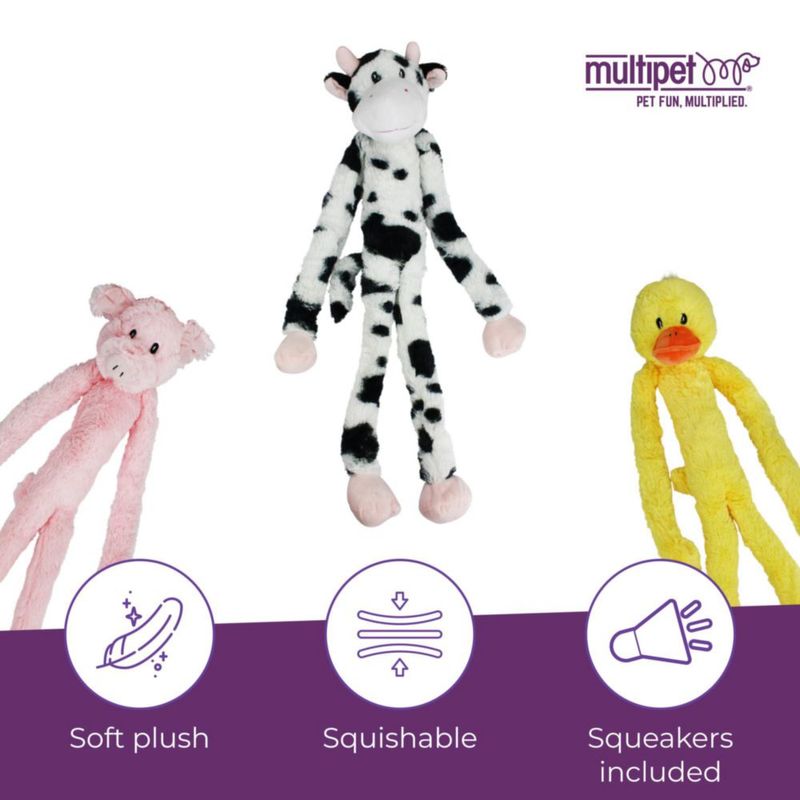 Peluche para Perro Multipet 69 cm Blanco con 5 Silbatos