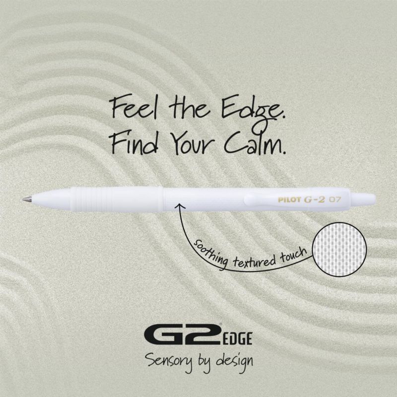 Bolígrafos de gel PILOT G2 Edge blanco 07 mm (12 unidades)
