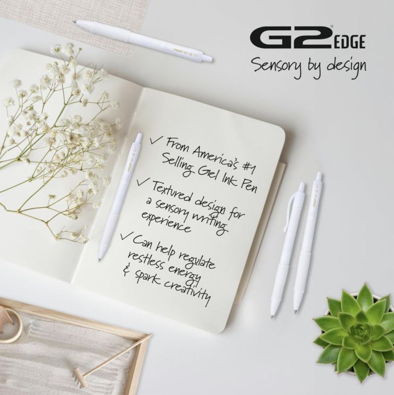 Bolígrafos de gel PILOT G2 Edge blanco 07 mm (12 unidades)