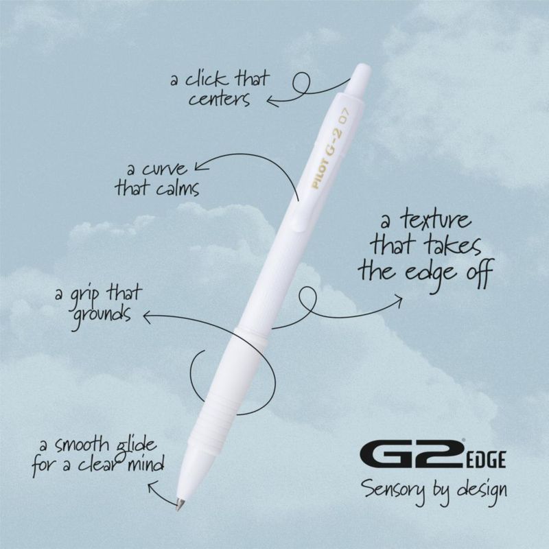 Bolígrafos de gel PILOT G2 Edge blanco 07 mm (12 unidades)