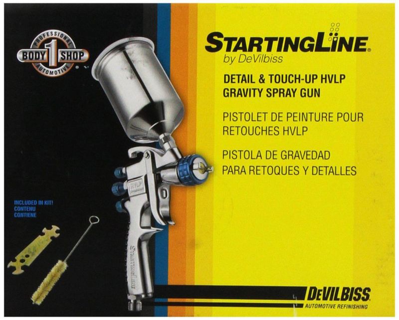 Pistola de pulverización DeVilbiss 802405 HVLP de gravedad 250 ml
