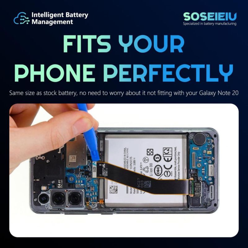 Batería de repuesto Soseieiu para Galaxy Note 20 5000 mAh EB-BN980ABY