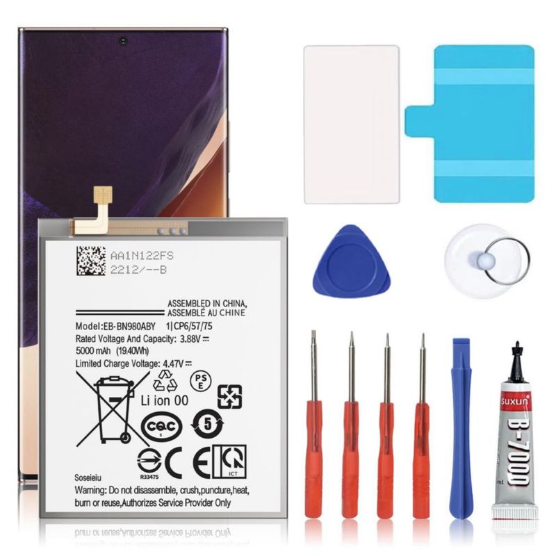 Batería de repuesto Soseieiu para Galaxy Note 20 5000 mAh EB-BN980ABY