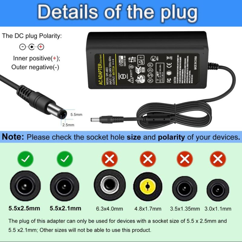 Fuente de alimentación Snsnlent 48V 3A 144W 100-240V