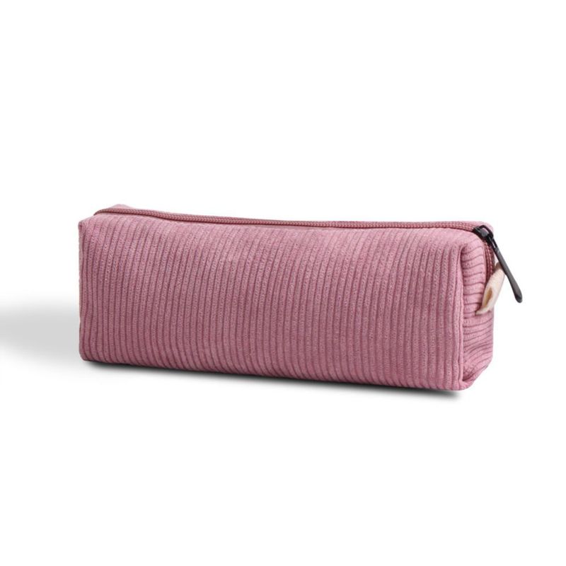 Estuche OZAOZ de pana rosa 21x8x5 cm