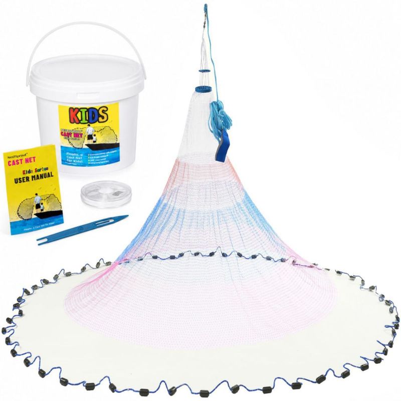 Red de lanzamiento NestSprout 14 m malla 3/8" para niños y principiantes