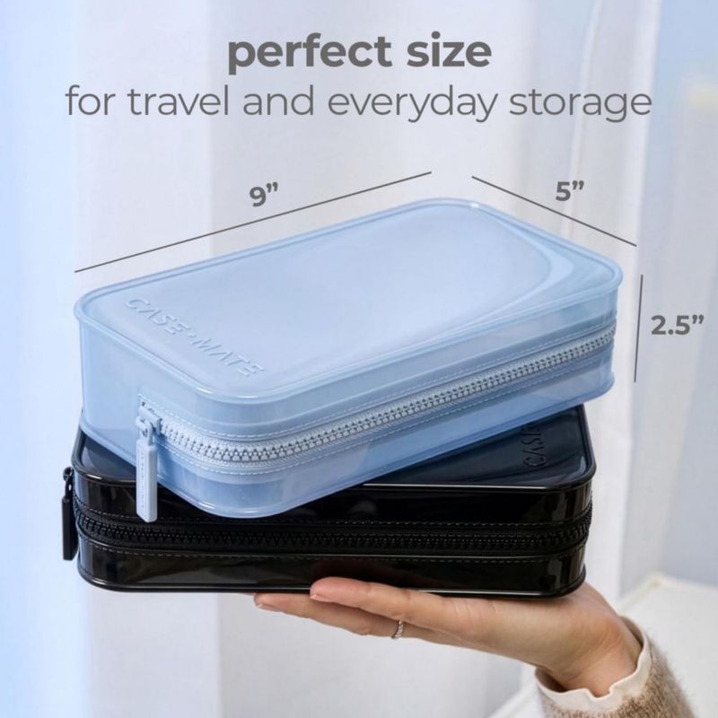Neceser de Maquillaje Case-Mate 23x13x6 cm Impermeable Negro Medianoche
