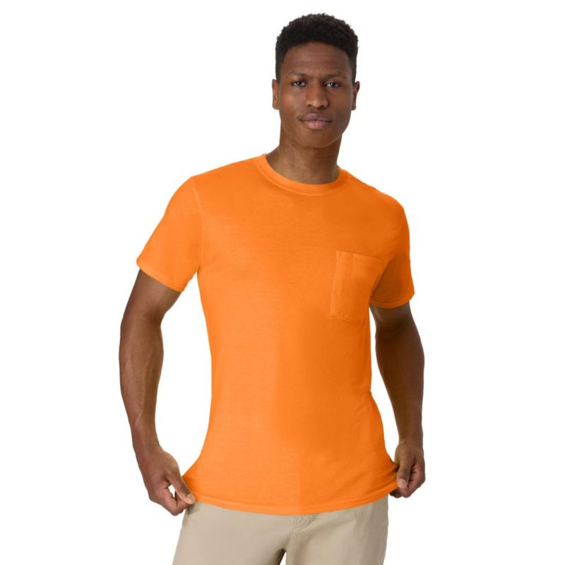 Camiseta Hanes Workwear para hombre pack de 2 Naranja de Seguridad XL