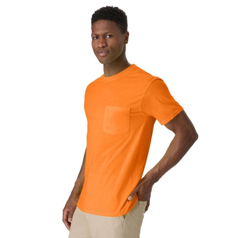 Camiseta Hanes Workwear para hombre pack de 2 Naranja de Seguridad XL