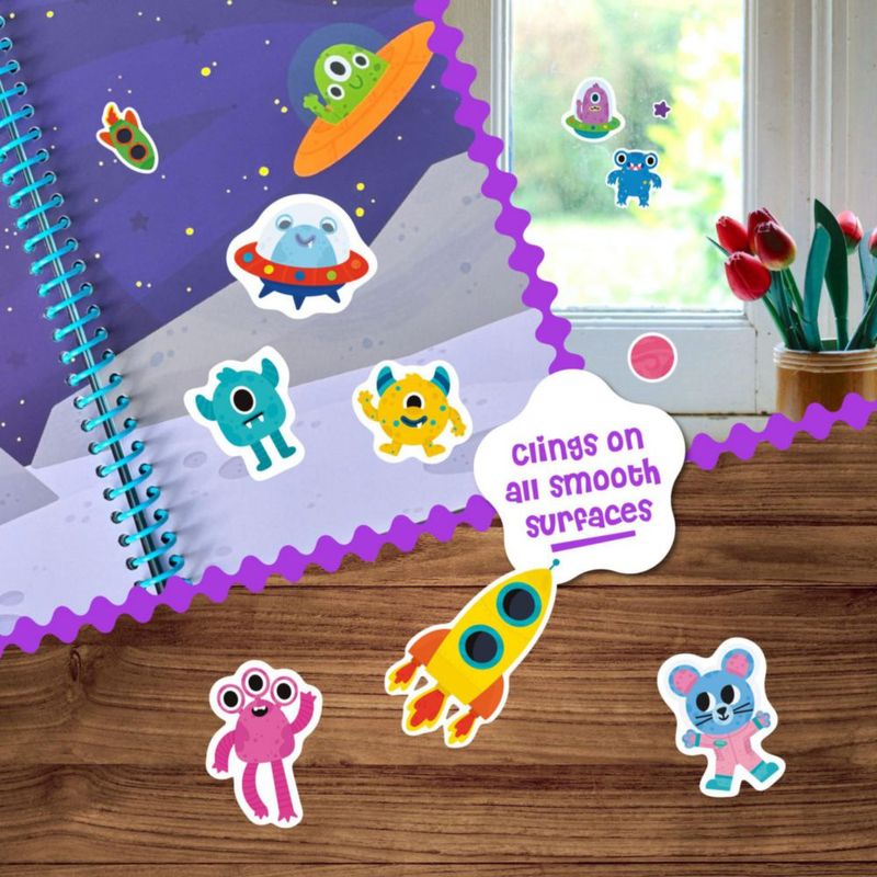 Libro de Pegatinas DINO MINI Impermeable y Reutilizable – Tema Espacial