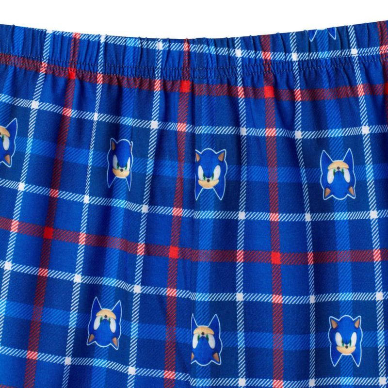 Conjunto de pijama de 4 piezas Sonic The Hedgehog rojo-azul