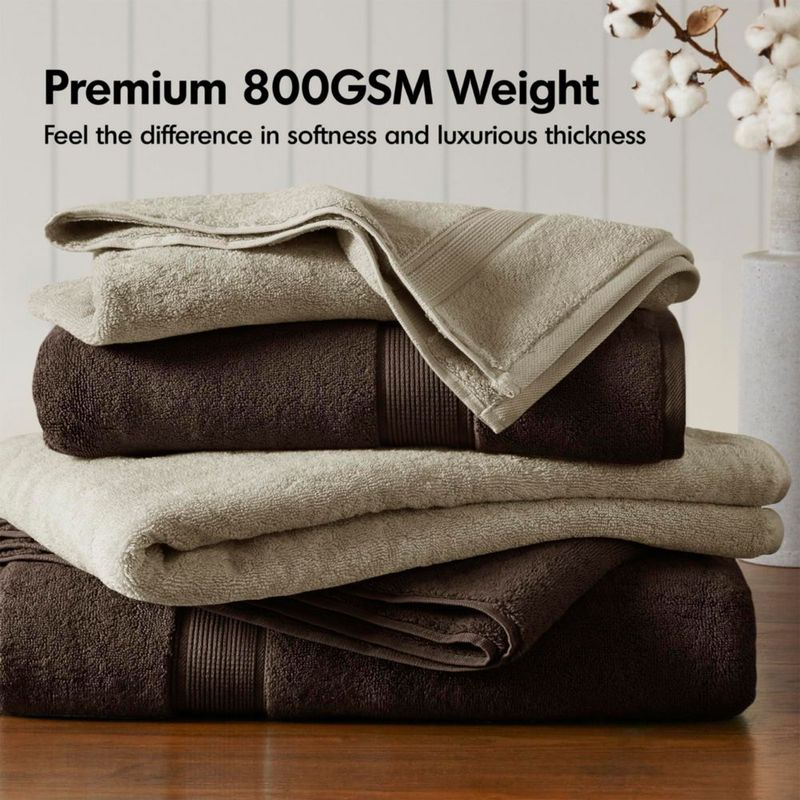 Juego de Toallas Madison Park 8 piezas 800 GSM Beige