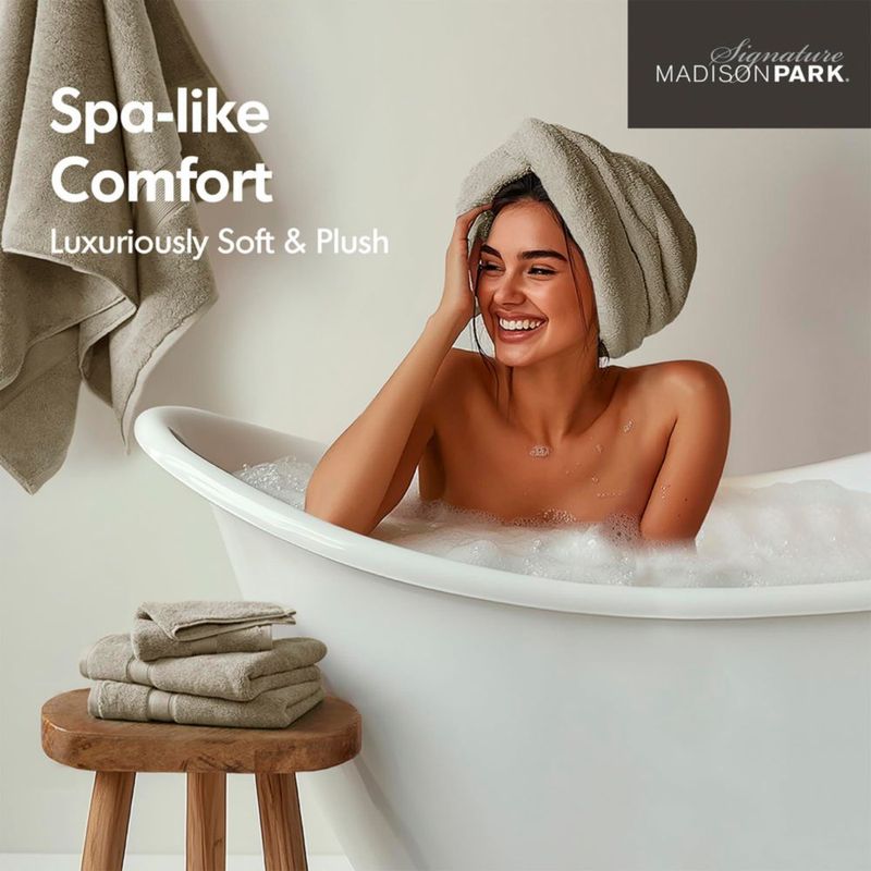 Juego de Toallas Madison Park 8 piezas 800 GSM Beige