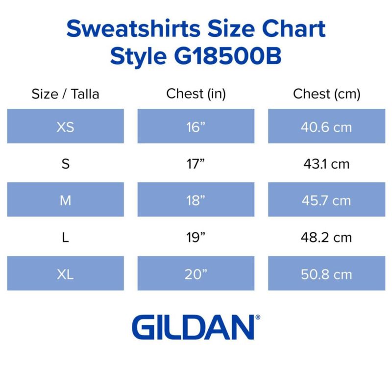 Sudadera con capucha Gildan G18500B Azul Real X-Large