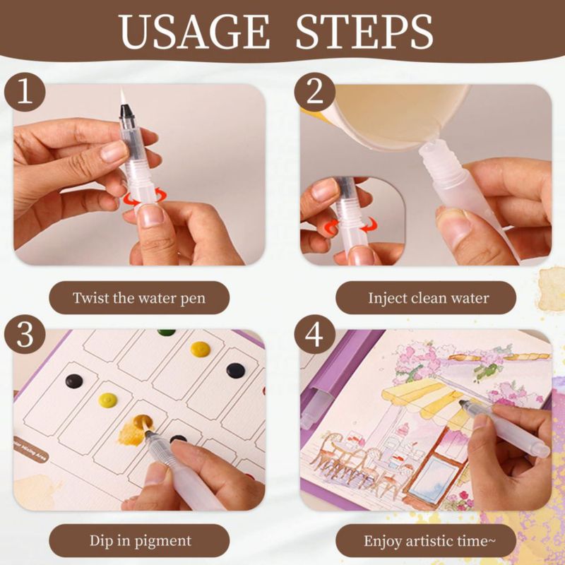Libro de Acuarela NaTuGi Pack de 2 para Adultos - Kit de Colorear