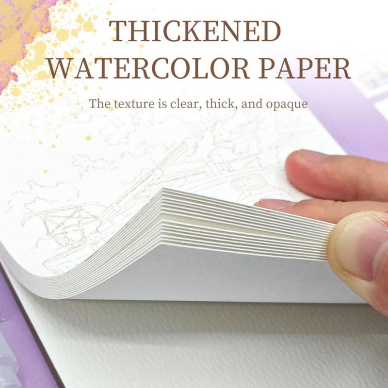 Libro de Acuarela NaTuGi Pack de 2 para Adultos - Kit de Colorear