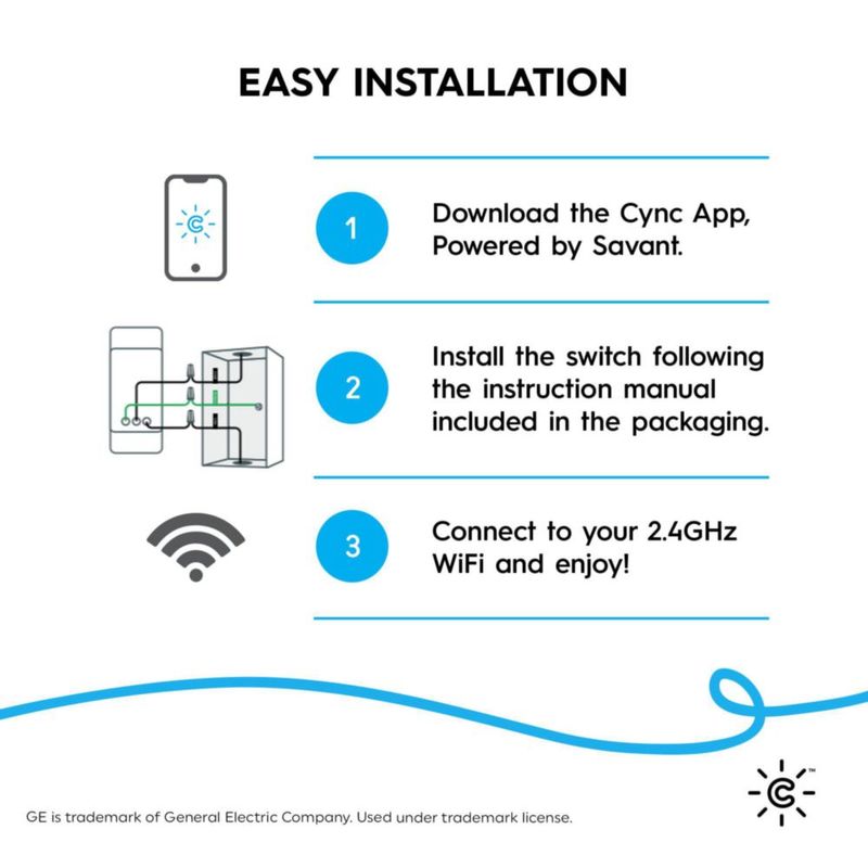 Interruptor inteligente Cync Dimmer con sensor de movimiento – paquete de 1 unidad