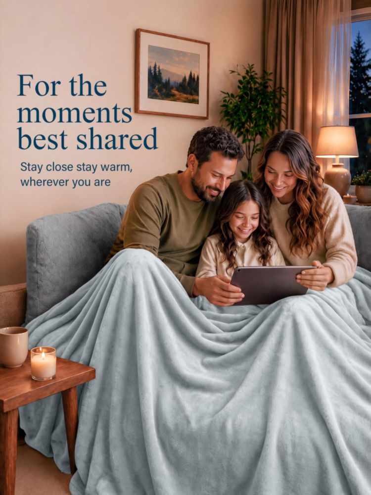 Manta Utopia Bedding 229 × 229 cm Gris Claro Polar