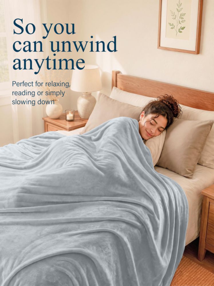 Manta Utopia Bedding 229 × 229 cm Gris Claro Polar