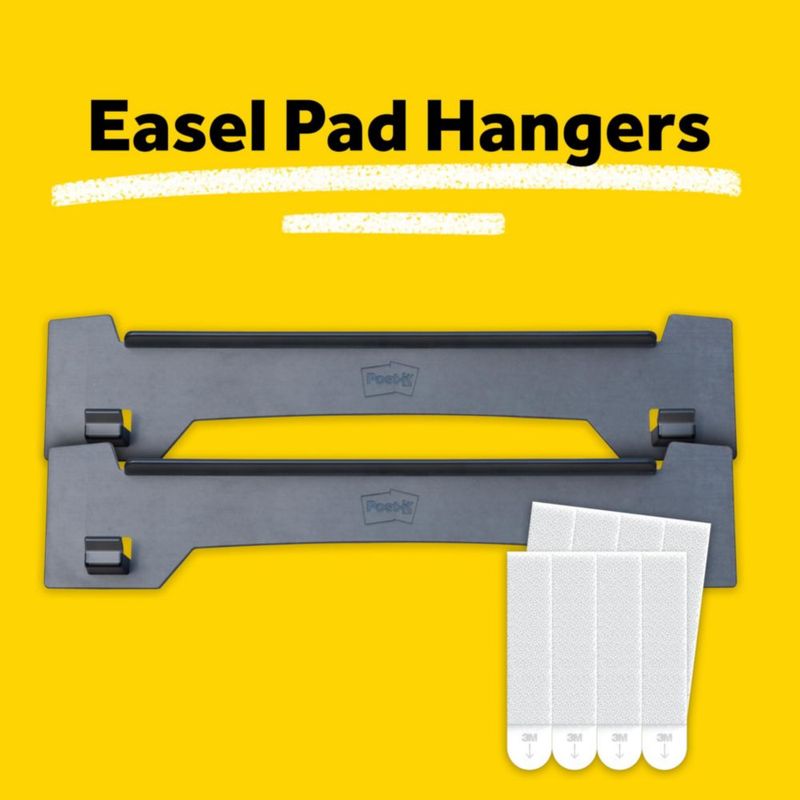 Soportes de pared para bloc de caballete Post-it paquete de 2 38 cm gris