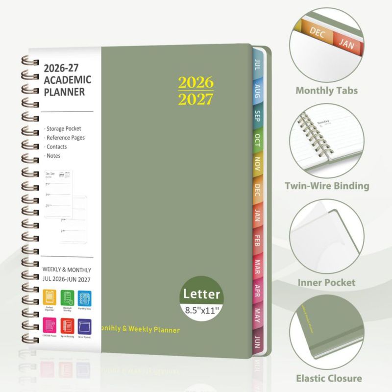 Planificador VALOME 2026‑2027 Tamaño Carta 216 × 279 cm