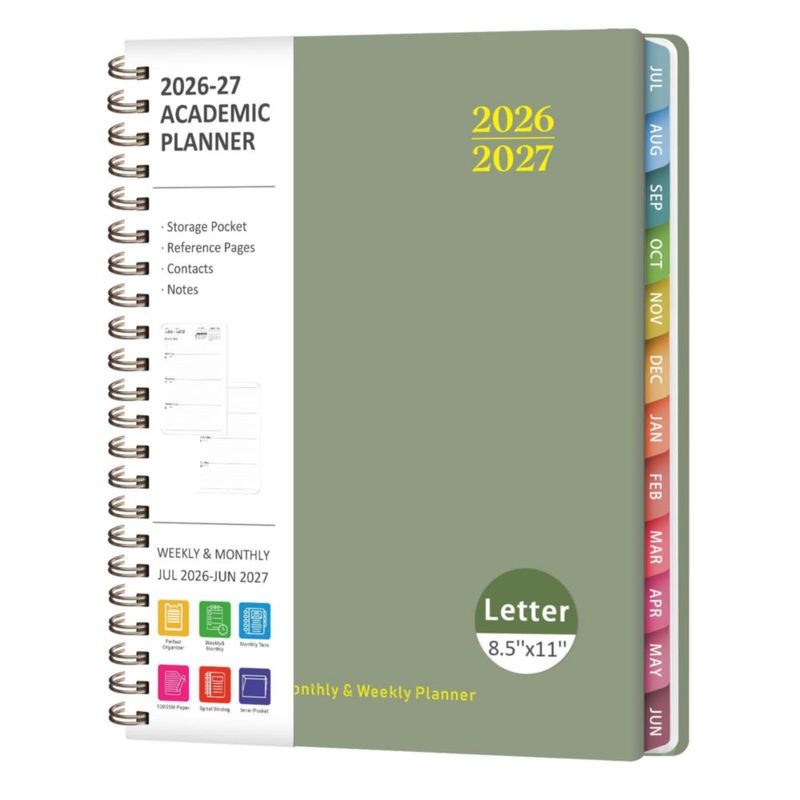 Planificador VALOME 2026‑2027 Tamaño Carta 216 × 279 cm