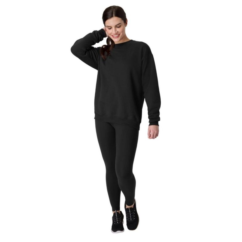 Sudadera Hanes 5XL Negra EcoSmart de Forro Polar