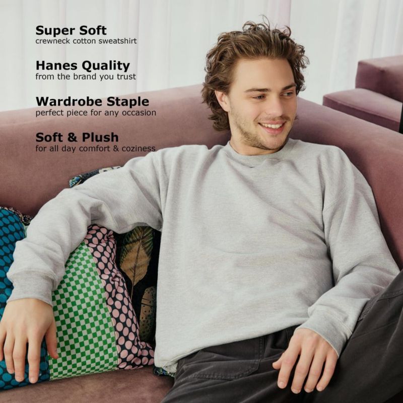 Sudadera Hanes 5XL Negra EcoSmart de Forro Polar