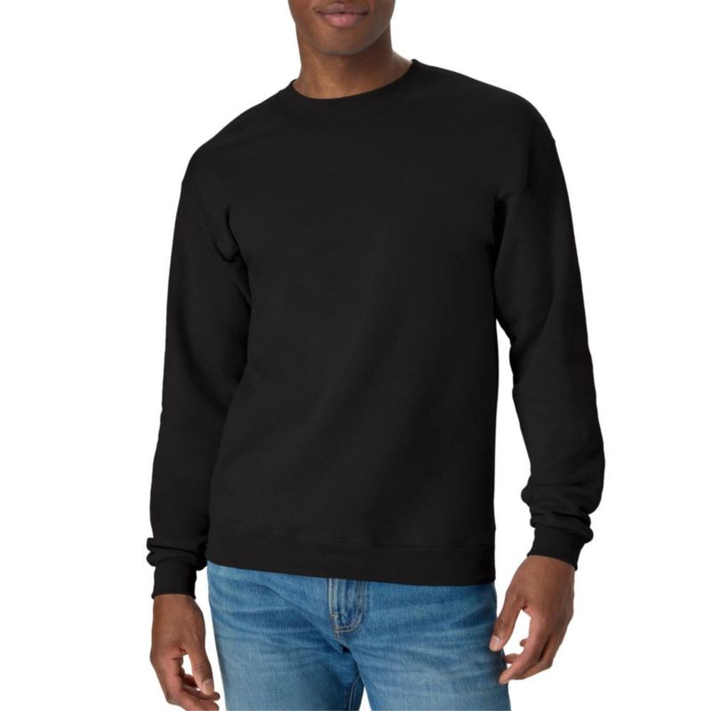 Sudadera Hanes 5XL Negra EcoSmart de Forro Polar