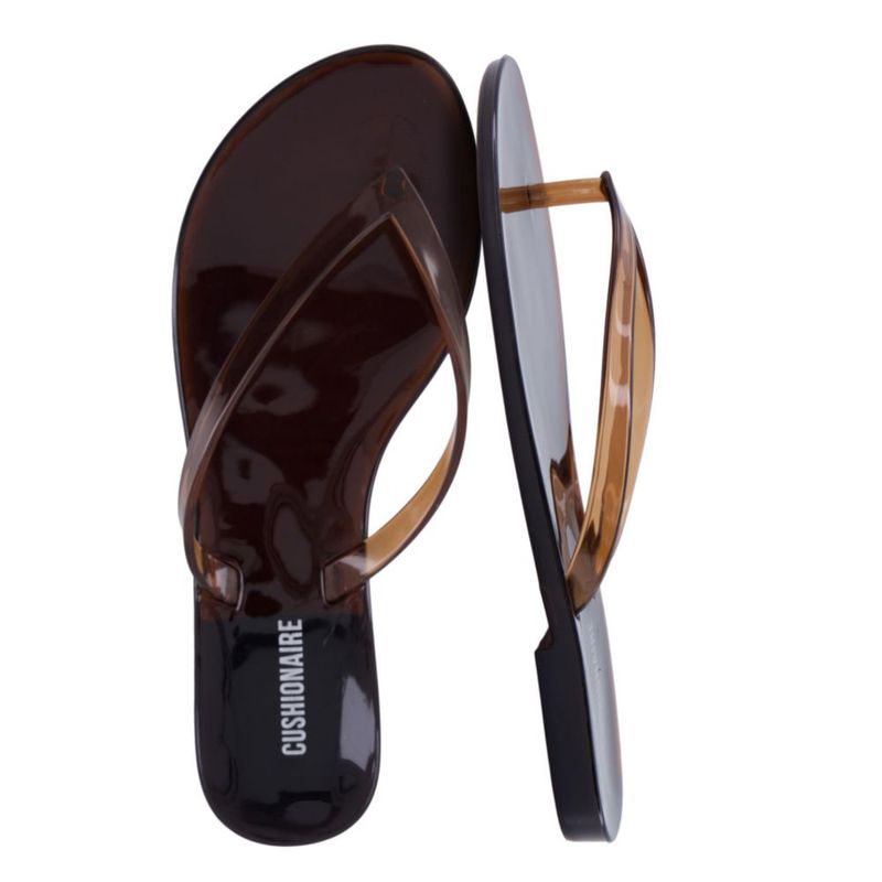 Sandalia CUSHIONAIRE Aqua Jelly para mujer color chocolate talla 7