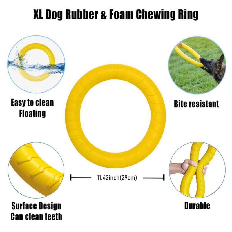 Juguete para perro DLDER disco volador de 30 cm para masticadores agresivos