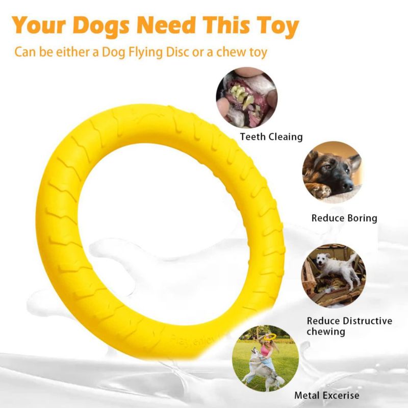 Juguete para perro DLDER disco volador de 30 cm para masticadores agresivos