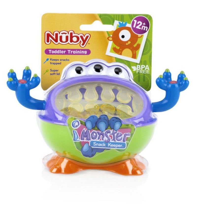 Contenedor de Snacks Nuby Monstruo 3D sin BPA
