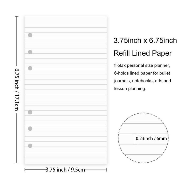 Papel rayado Nokingo A6 95 cm 200 hojas 100 gsm
