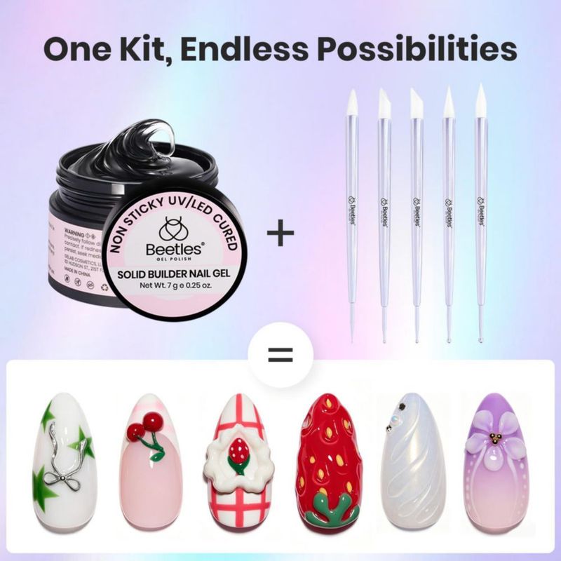 Set 3D de 5 piezas de herramientas de arte de uñas beetles Gel Polish