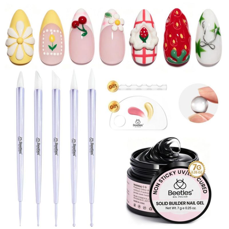 Set 3D de 5 piezas de herramientas de arte de uñas beetles Gel Polish