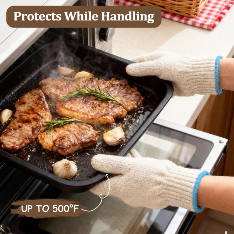Guantes MARKETTY resistentes al calor 932 °F y al corte