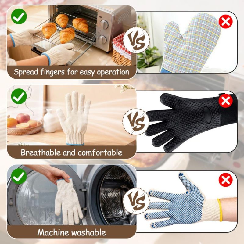 Guantes MARKETTY resistentes al calor 932 °F y al corte