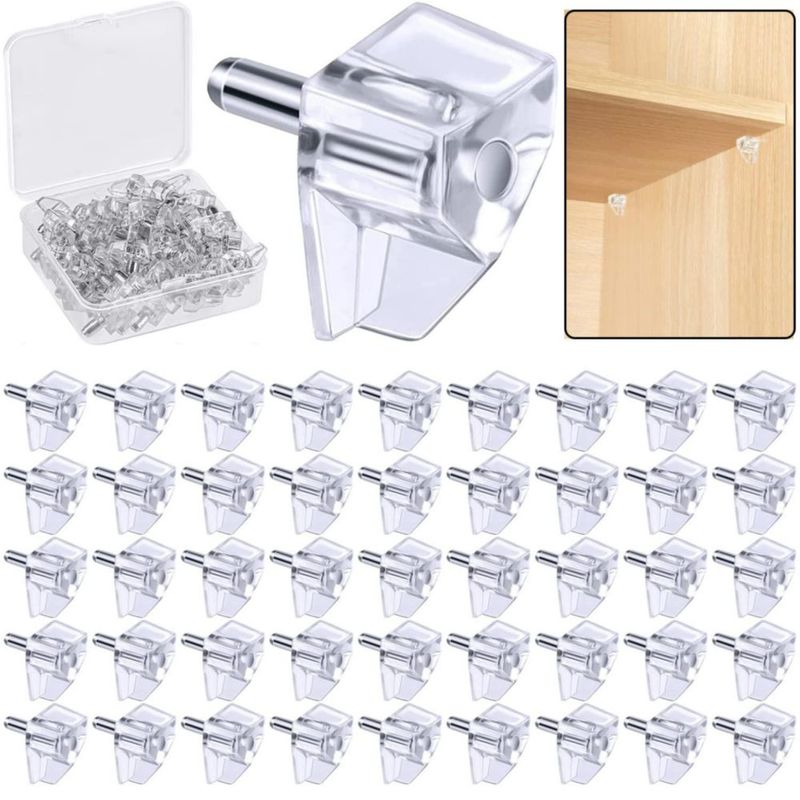 Pasadores para Estantes Sazoemao 5 mm Pack de 50 Plástico y Acero