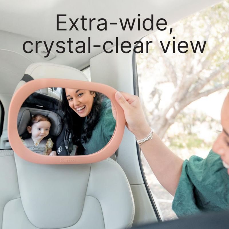 Espejo de coche Renzo para bebé mirando hacia atrás 360° ajustable negro