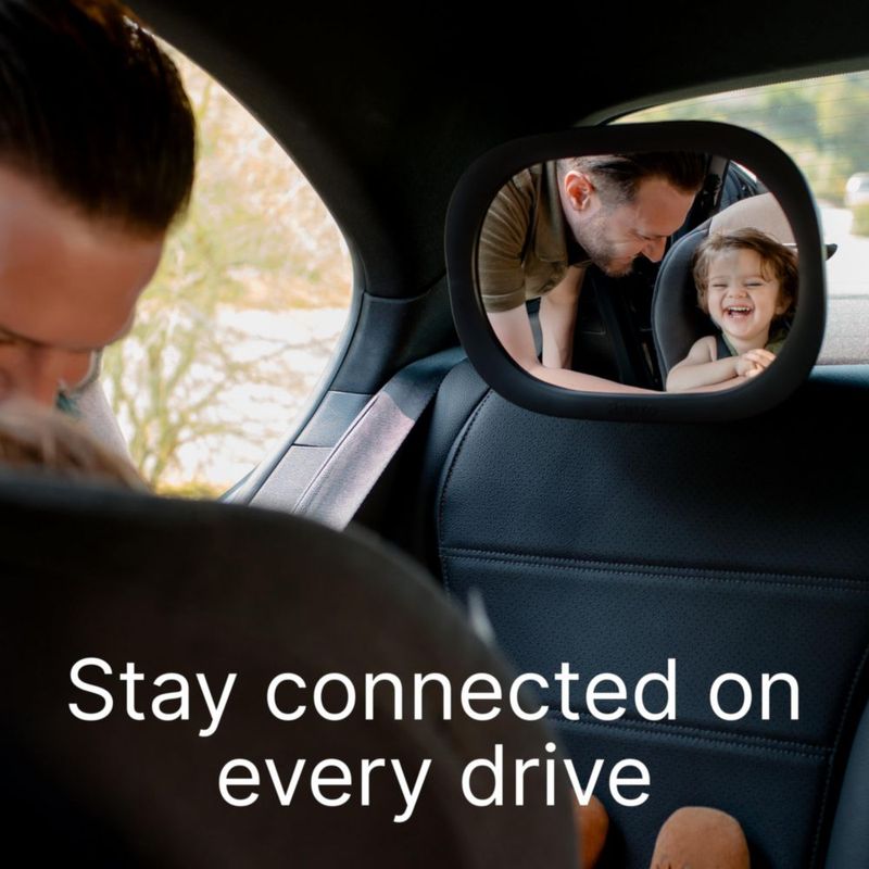 Espejo de coche Renzo para bebé mirando hacia atrás 360° ajustable negro