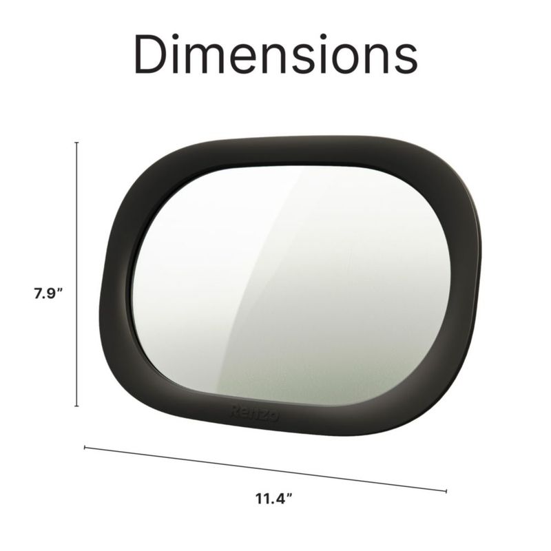 Espejo de coche Renzo para bebé mirando hacia atrás 360° ajustable negro