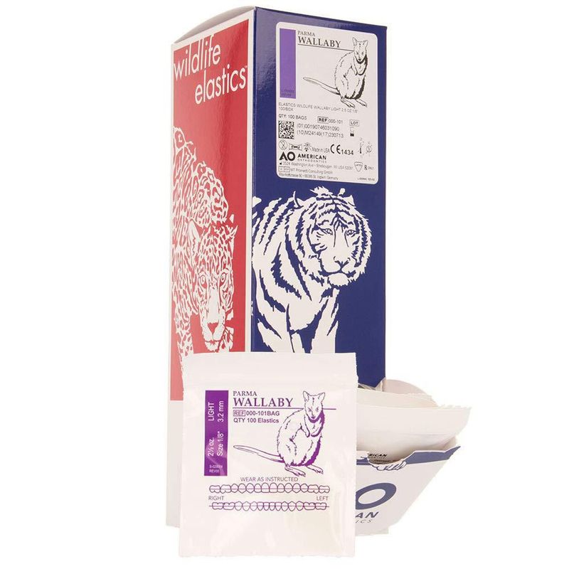 Elásticos American Orthodontics 1/8 pulgada 7 g Látex claro