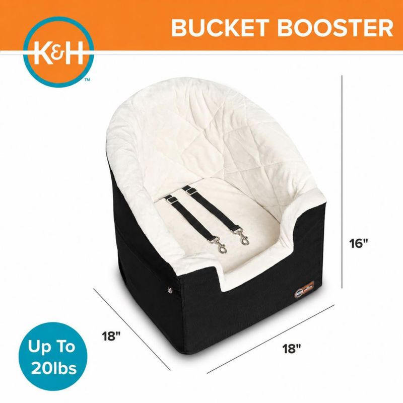 Asiento para coche para perros K&H Pet Products pequeño negro/crema